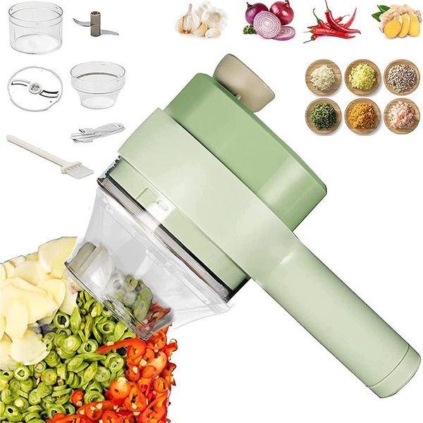 Wireless Electric Vegetable Cutter Portable Rechargeable Food Processor Chopper Machine for Pepper Garlic Onion